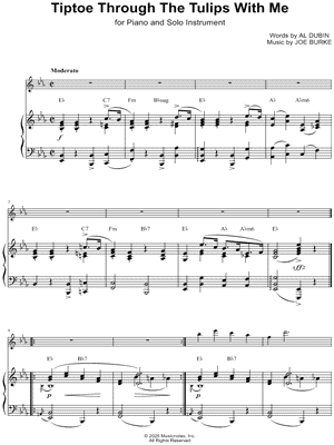 Tip Toe Through the Tulips With Me - Piano Accompaniment