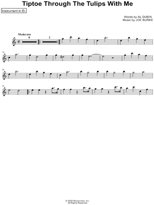Tip Toe Through the Tulips With Me - Eb Instrument