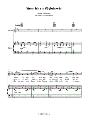 Wenn ich ein Vöglein wär