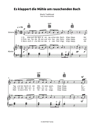 Es klappert die Mühle am rauschenden Bach