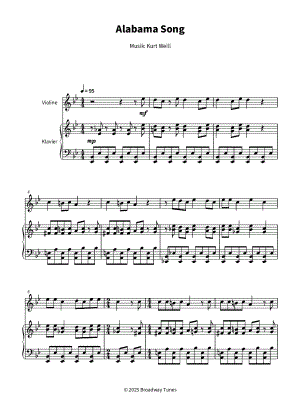 Alabama Song - Violin & Piano