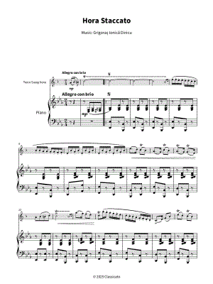 Hora Staccato - Tenor Saxophone & Piano