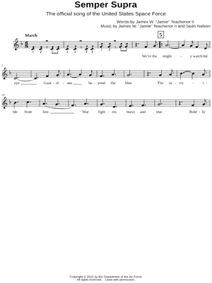 Semper Supra (Official March of the United States Space Force)