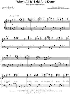 When All Is Said and Done [intermediate - lyrical]