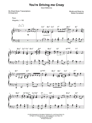 You're Driving Me Crazy! (Dave McKenna)