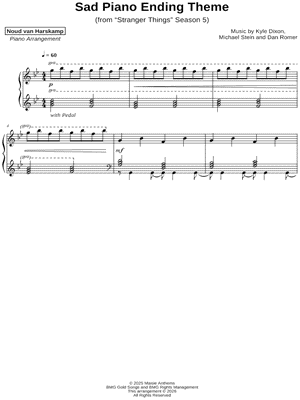 Sad Piano Ending Theme (Stranger Things)