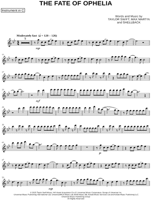 The Fate of Ophelia - C Instrument