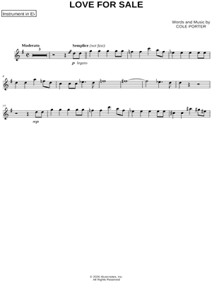 Love for Sale - Eb Instrument