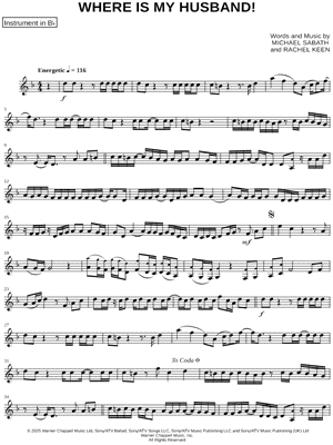 WHERE IS MY HUSBAND! - Bb Instrument