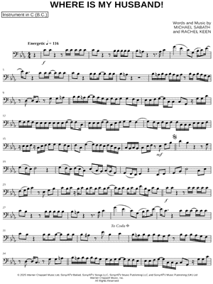 WHERE IS MY HUSBAND! - Bass Clef Instrument