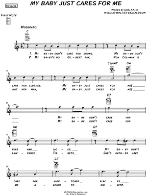 My Baby Just Cares for Me [chorus only]
