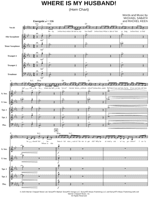 WHERE IS MY HUSBAND! - Horn Chart (Score)