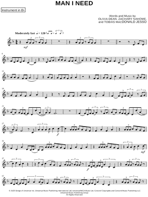 Man I Need - Bb Instrument