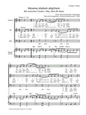 Hevenu Shalom Alejchem (Wir wunschen Frieden / May There Be Peace)