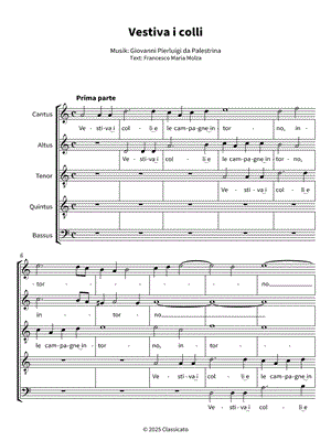 Vestiva i colli (Latin & German)