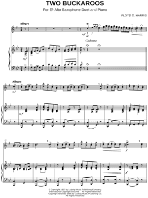 Two Buckaroos - Piano Accompaniment