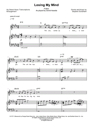 Losing My Mind (Daniel Assetta)