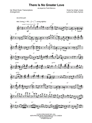 There Is No Greater Love (Frank Marocco)