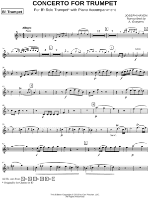 Concerto for Trumpet - Trumpet part