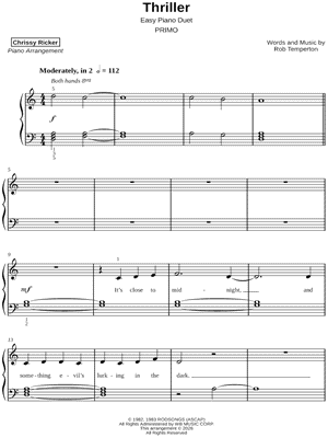 Thriller [easy duet]