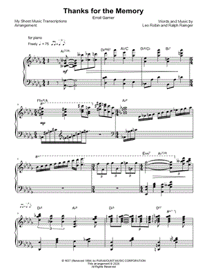 Thanks for the Memory (Erroll Garner)