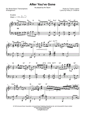 After You've Gone (Art Tatum)