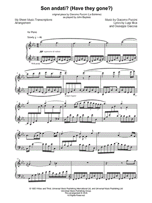 Son andati (Have they gone?) (John Bayless)