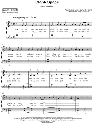 Blank Space [easy - abridged]