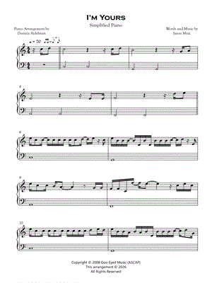 I'm Yours [simplified]