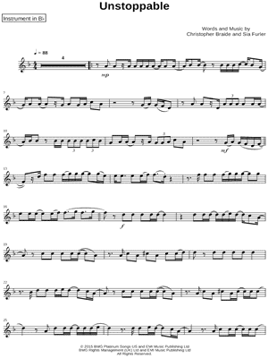 Unstoppable - Bb Instrument