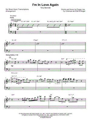 I'm In Love Again (Tony Bennett)