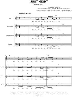 I Just Might - Horn Chart (Score)