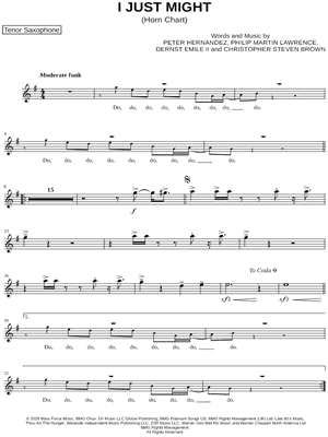 I Just Might - Tenor Sax