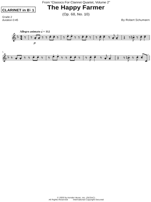 The Happy Farmer - Clarinet 1 Part