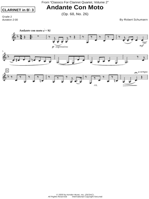 Andante Con Moto - Clarinet 3 Part