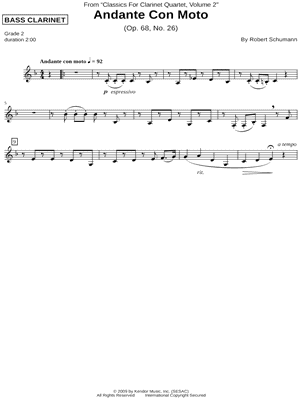 Andante Con Moto - Bass Clarinet Part