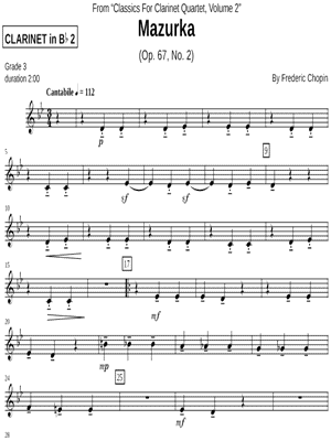 Mazurka - Clarinet 2 Part