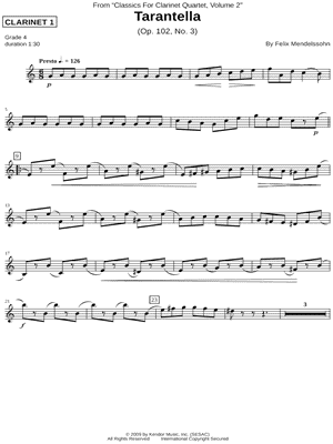 Tarantella - Clarinet 1 Part