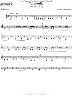 Tarantella - Clarinet 3 Part