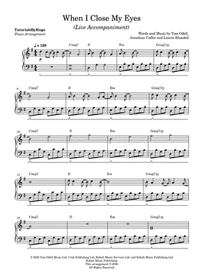 When I Close My Eyes [live - accompaniment]