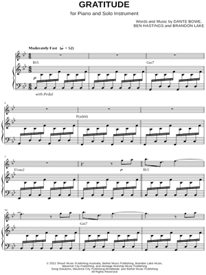 Gratitude - Piano Accompaniment