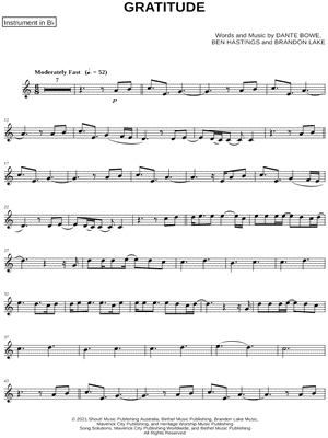 Gratitude - Bb Instrument