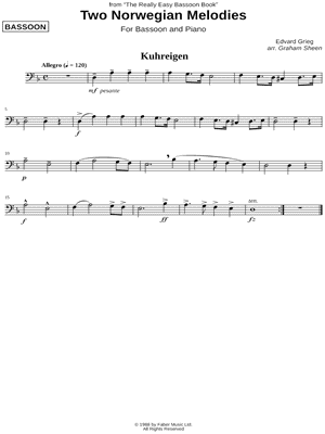 Two Norwegian Melodies (Bassoon Part)