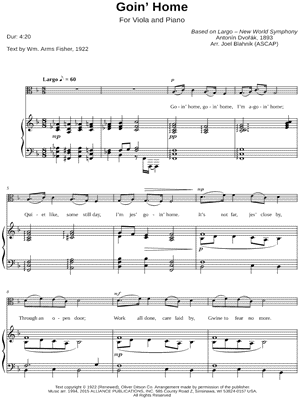 Goin' Home (Piano Accompaniment)