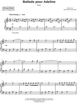 Ballade pour Adeline [easy]