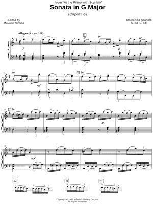 Sonata in G Major, K. 63 (L.S. 7) (Capriccio)