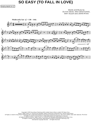 So Easy (To Fall in Love) - C Instrument