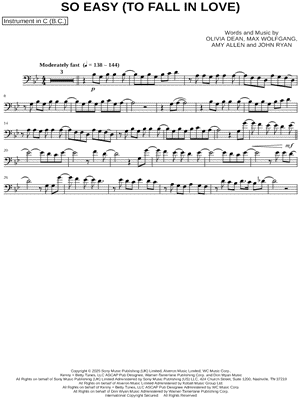 So Easy (To Fall in Love) - Bass Clef Instrument
