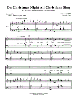 On Christmas Night All Christians Sing