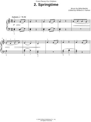 Pieces for Children: 2. Springtime